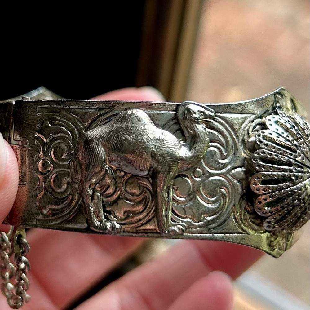 Silver Camel And Hamsa Bracelet - image 1